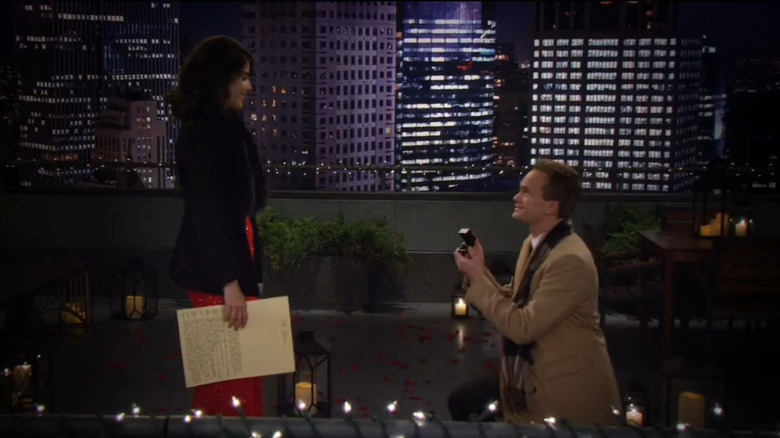 Barney proposes to Robin