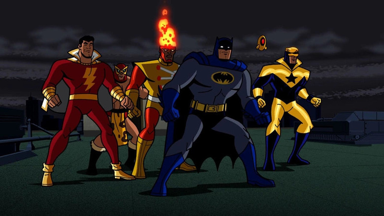 Batman leads the heroes