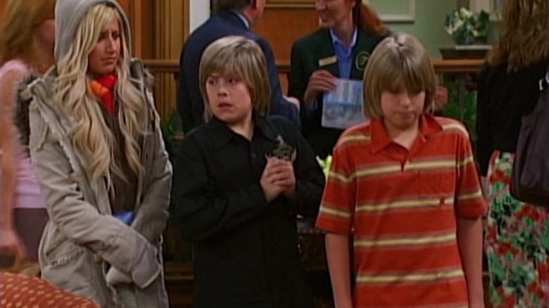 Maddie, Zack, and Cody sheepish