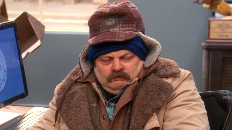 Ron Swanson in warm clothing