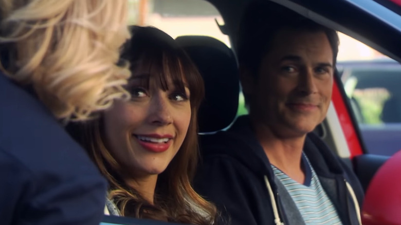 Ann Perkins and Chris Traeger look at Leslie Knope