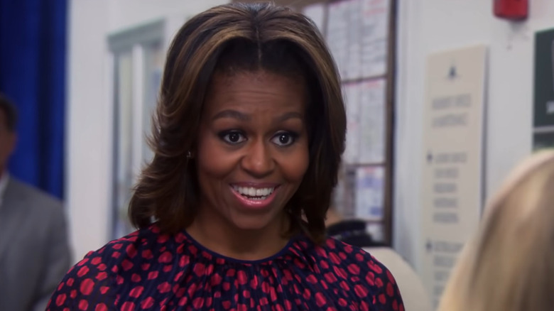 Michelle Obama smiles