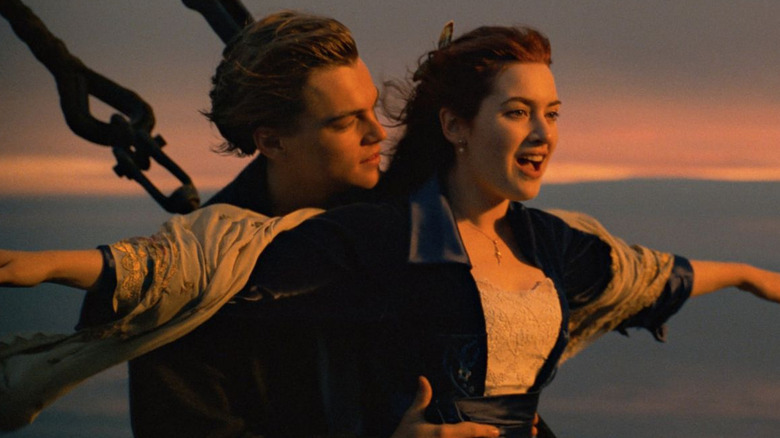 Jack holding Rose on Titanic