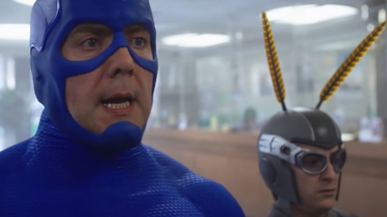 The Tick and Arthur in costume