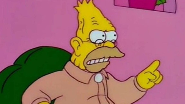 Abe simpson angry pointing