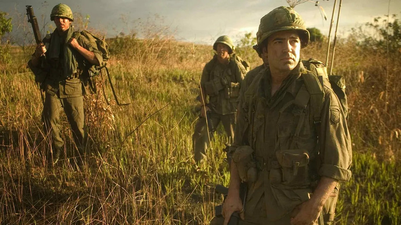 Pimentel and his squad trekking through field