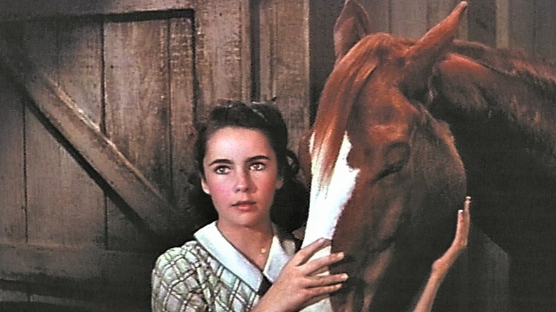 Elizabeth Taylor with a horse