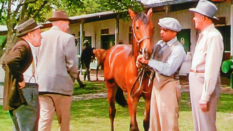 Seabiscuit works with trainers