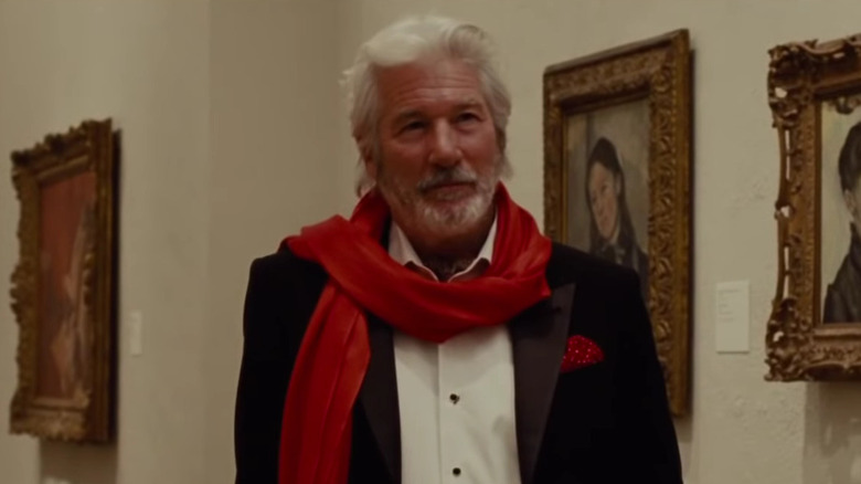 Richard Gere wearing red scarf