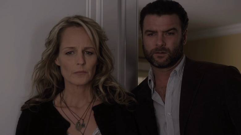 Helen Hunt and Liev Schreiber look concerned