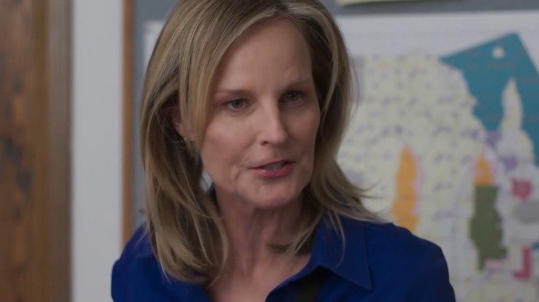 Helen Hunt looks angry