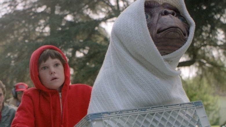 Eliott and E.T. on a bike in "E.T. the Extra-Terrestrial" (1982)