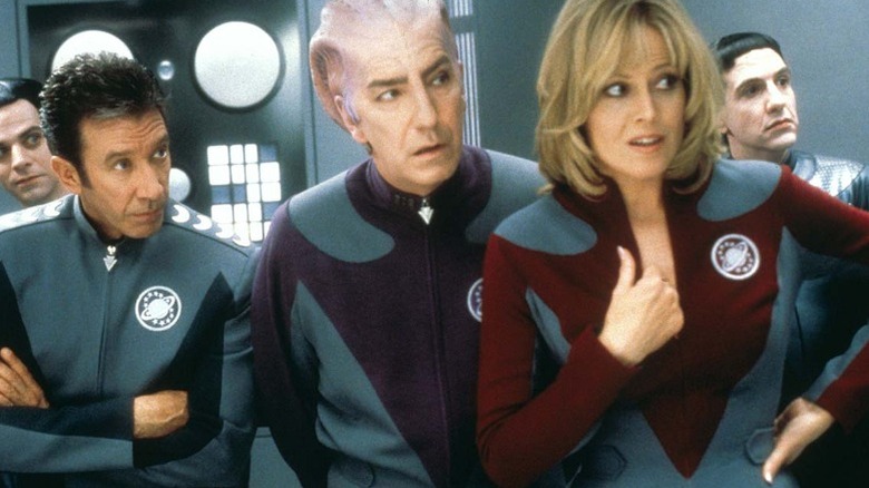 Jason, Alexander, and Gwen on a mission in "Galaxy Quest" (1999)