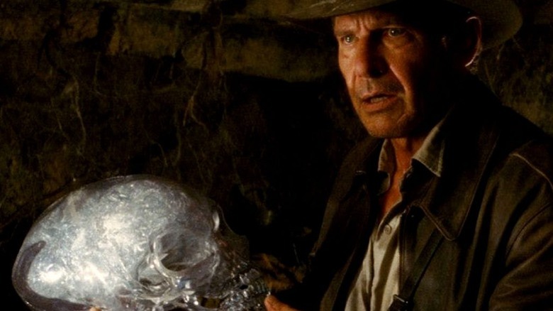 Indiana Jones holding skull