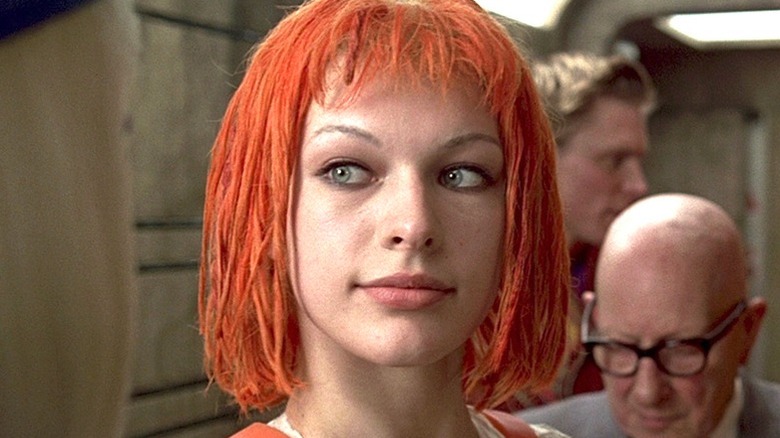 Leeloo looks wide-eyed in "The Fifth Element" (1997)