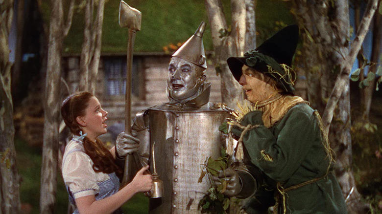 Dorothy, Tin Man, and Scarecrow