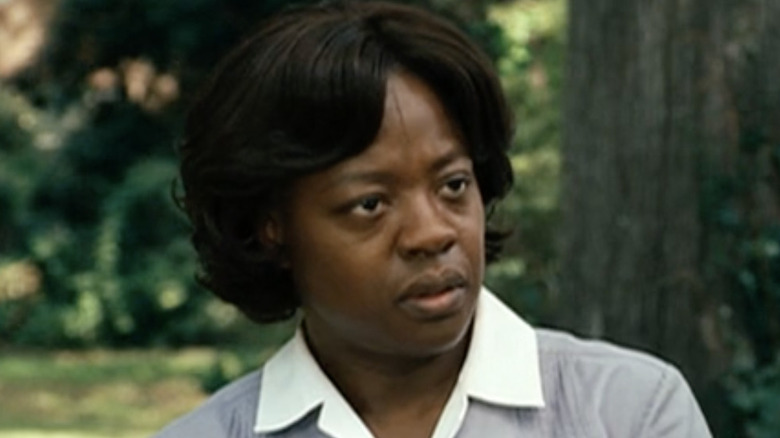 Viola Davis looks to side in surprise