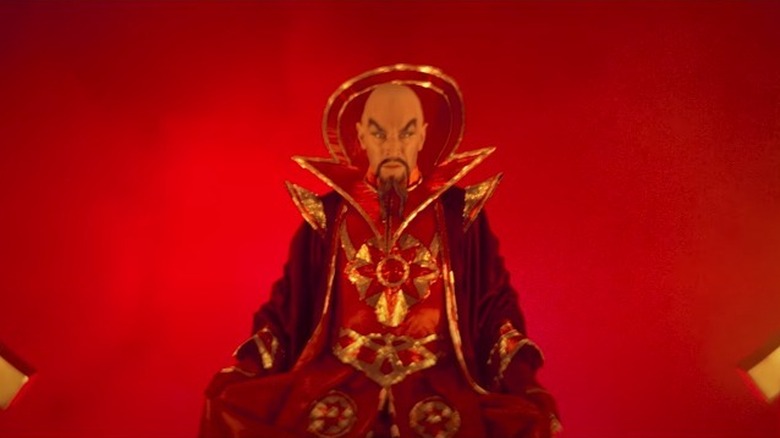 Ming the Merciless against red backdrop
