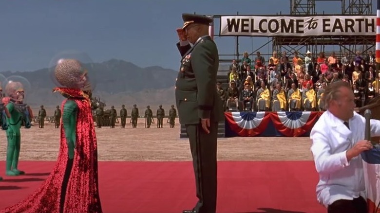 General Casey saluting Martian leader