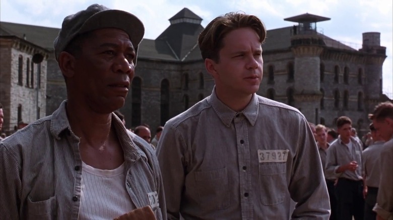 Red and Andy in prison yard