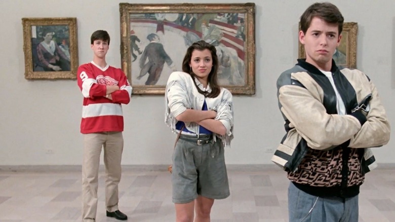 Ferris, Sloan, Cameron look at art