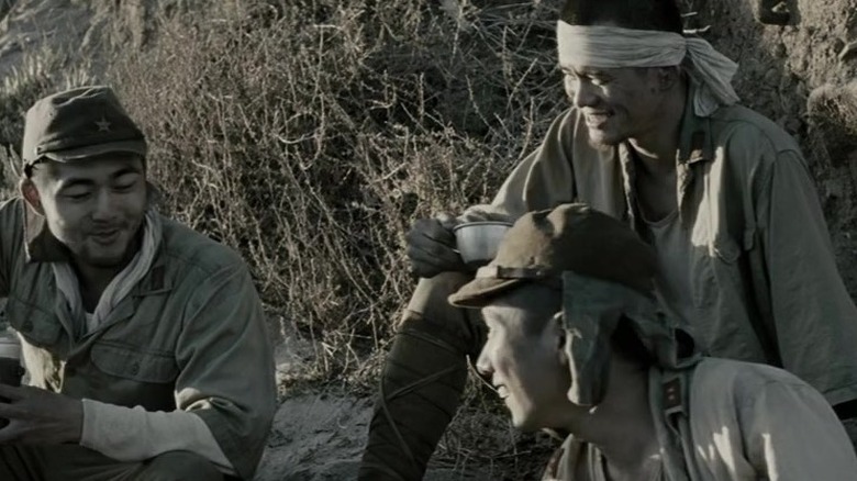 Japanese soldiers laughing