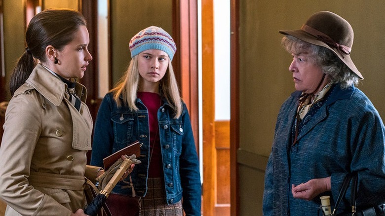 Ruth Bader Ginsburg (Felicity Jones), Jane Ginsburg (Cailey Spainey), and Dorothy Kenyon (Kathy Bates)