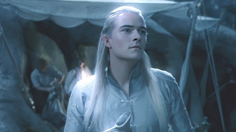 Legolas listens to Gandalf's lament