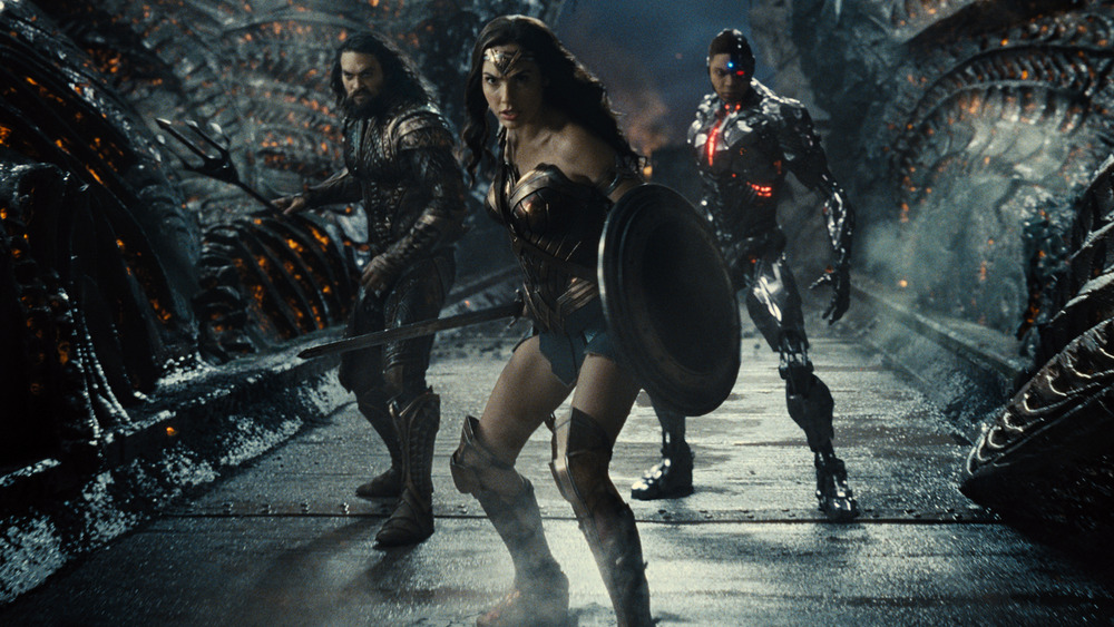 Wonder Woman, Aquaman, and Cyborg in the Snyder Cut