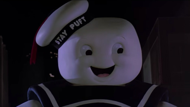 The Stay Puft Marshmallow Man smiling