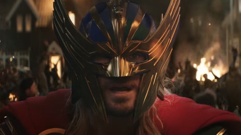 Thor wearing goof y CG helmet