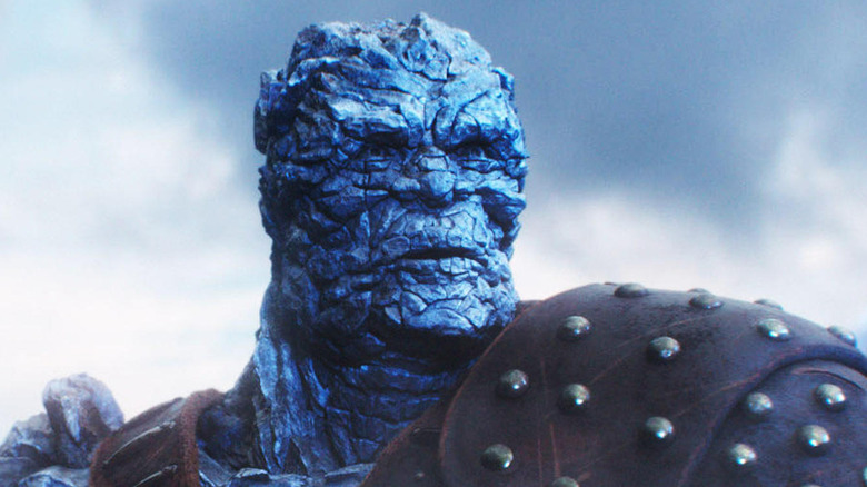 Korg looking on, pensively