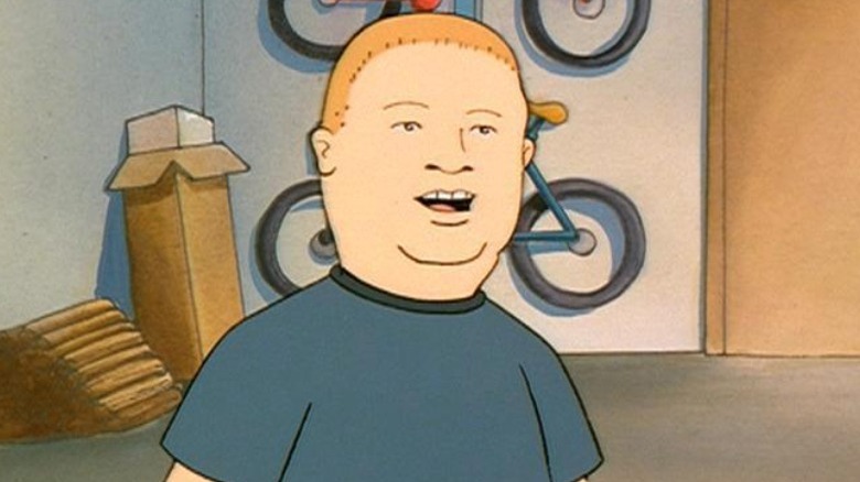 Bobby Hill in the garage