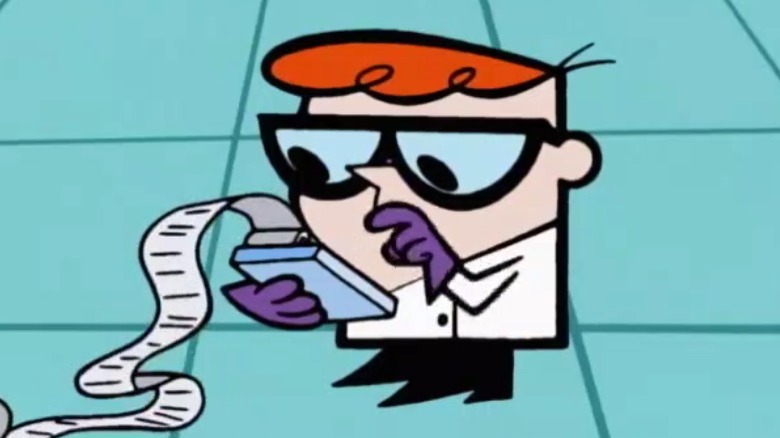 Dexter performing calculations