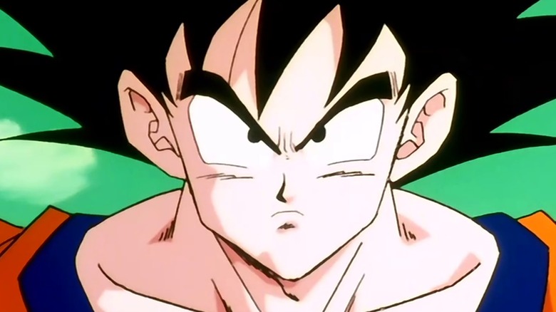 Goku staring at opponent