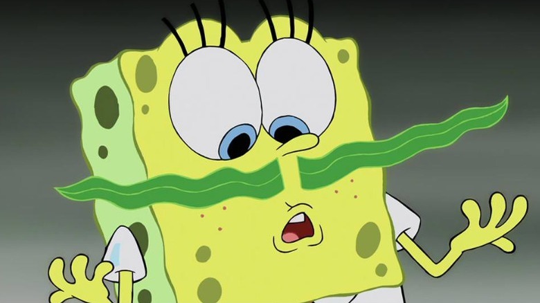 SpongeBob gets a moustache