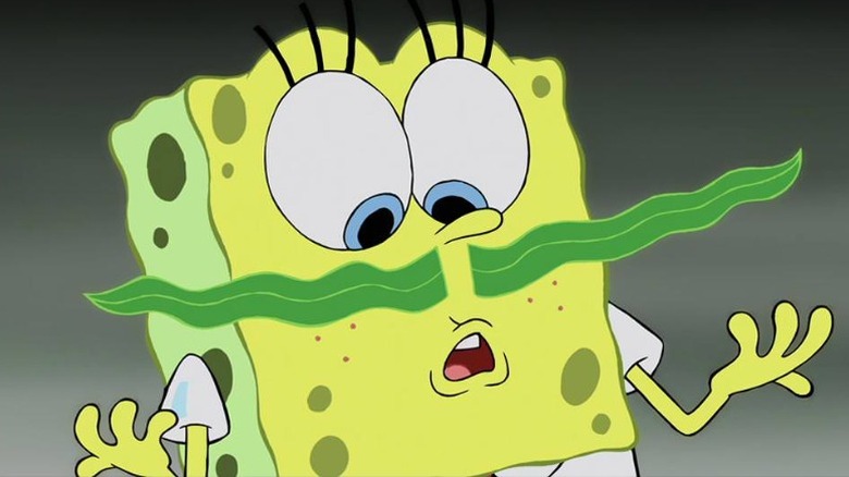 SpongeBob gets a moustache