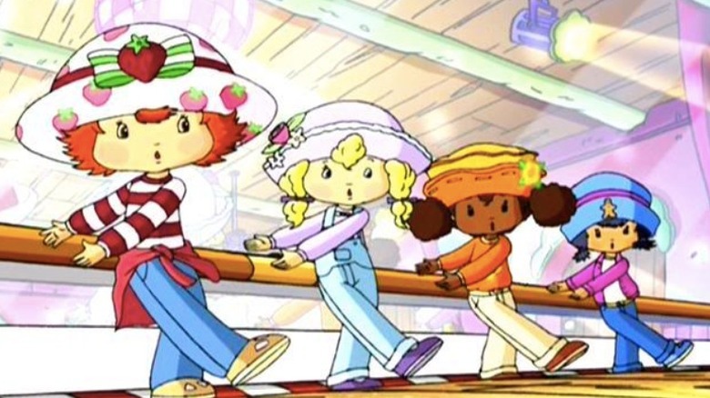 Strawberry Shortcake dancing with friends