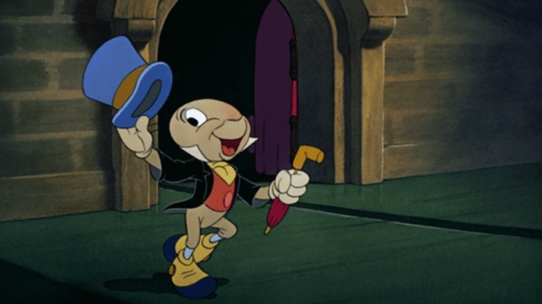 Jiminy Cricket lifting hat