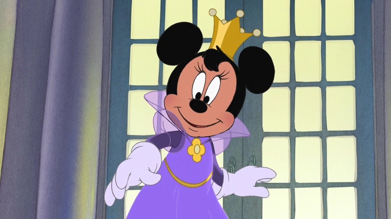 Minnie Mouse in purple dress