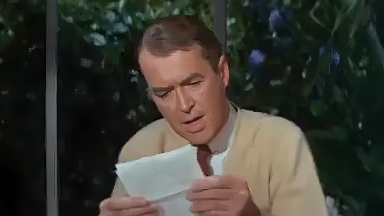 Frank Michaelson reading a letter out loud