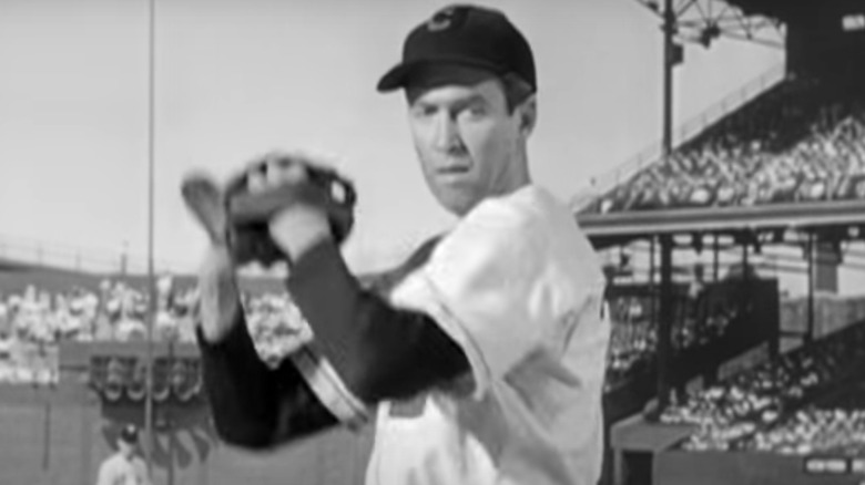 James Stewart in baseball uniform