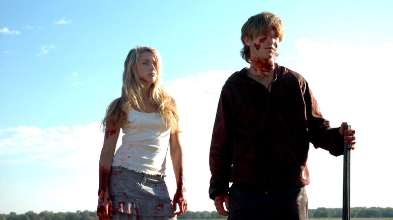 Amber Heard and Michael Welch bloody