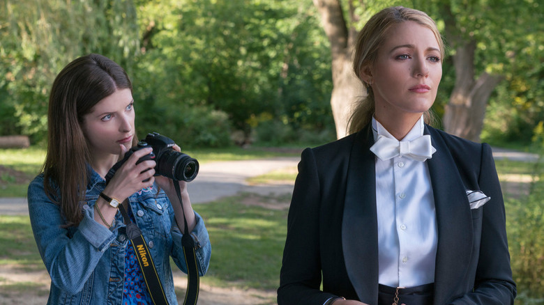 Stephanie taking Emily's photo A Simple Favor