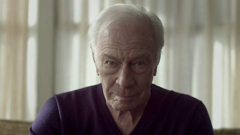 Christopher Plummer looks at camera