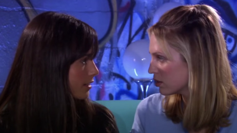 Jordana Brewster and Sara Foster stare at each other