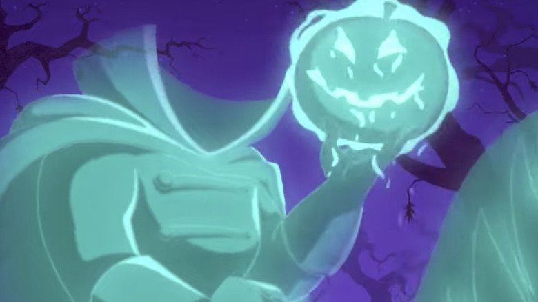 The Headless Horseman taunts Gargamel