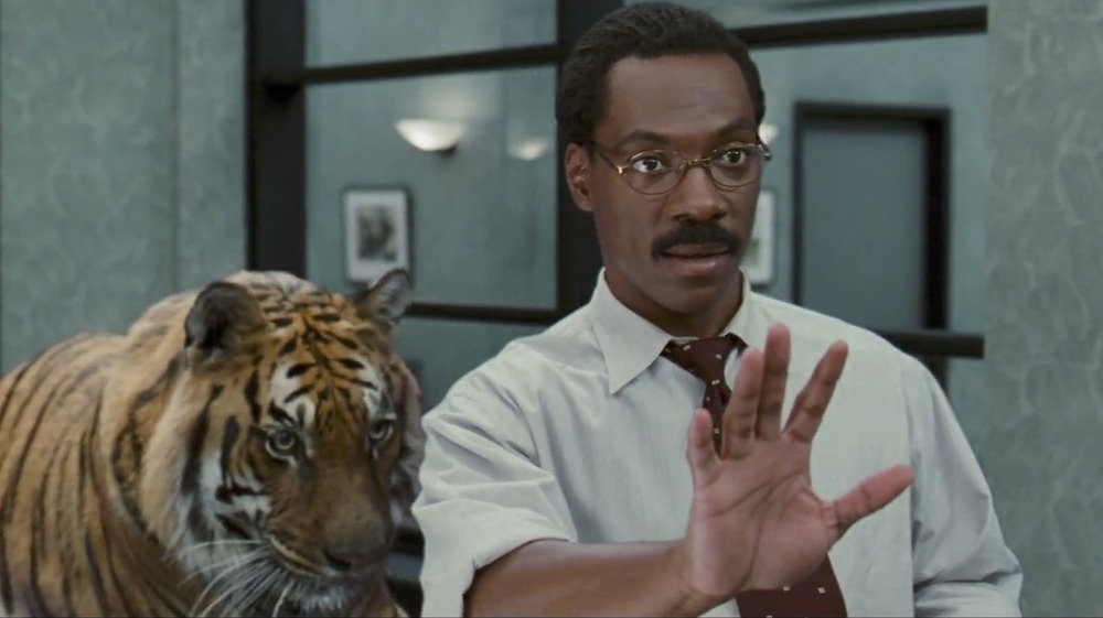 Eddie Murphy with tiger 