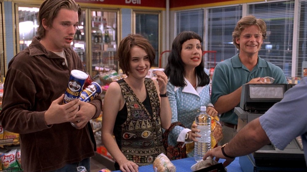 Ethan Hawke, Winona Ryder, Steve Zahn, and Janeane Garofalo in Reality Bites 