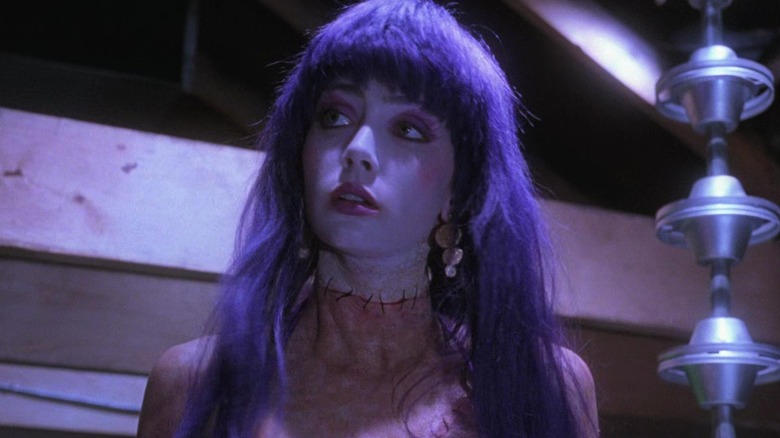 Elizabeth Shelley/Frankenhooker looks up in "Frankenhooker" (1990)